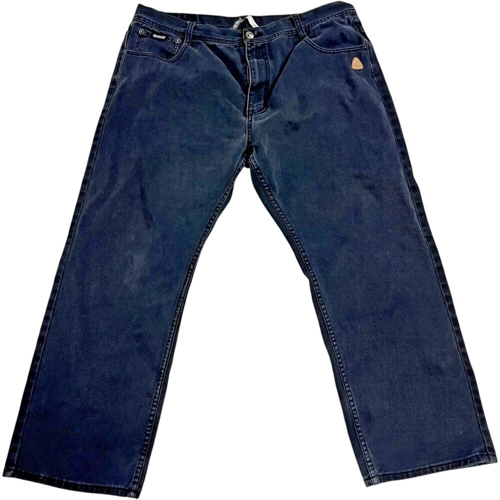 Akademiks Mens Baggy Jeans Dark Wash Streetwear Denim Pants 42x32